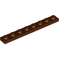 Lego destička 1x8, červeno hnědá (4216945)